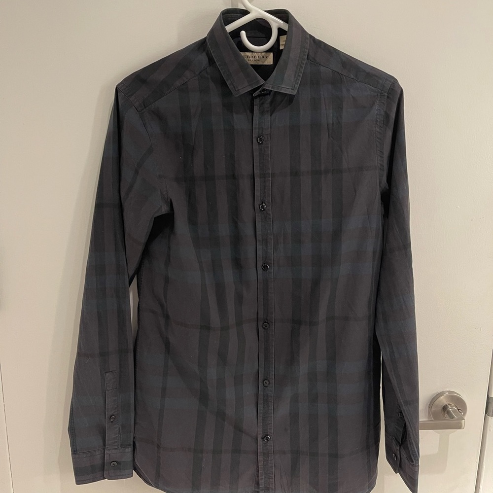 Burberry button down long sleeve nova check shirt.